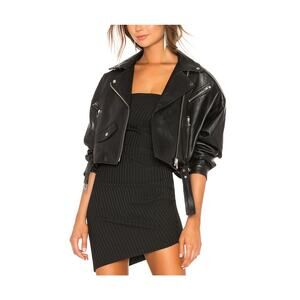 Lamarque 'Dylan' Black Leather Jacket Size M